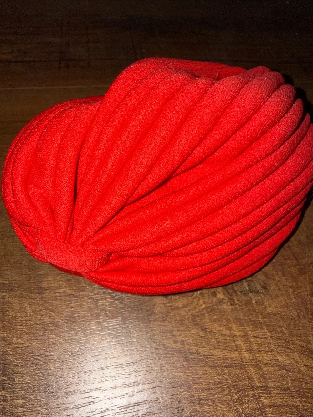 Red Pleated Turban Headband - Women's Accessory (2 of them)